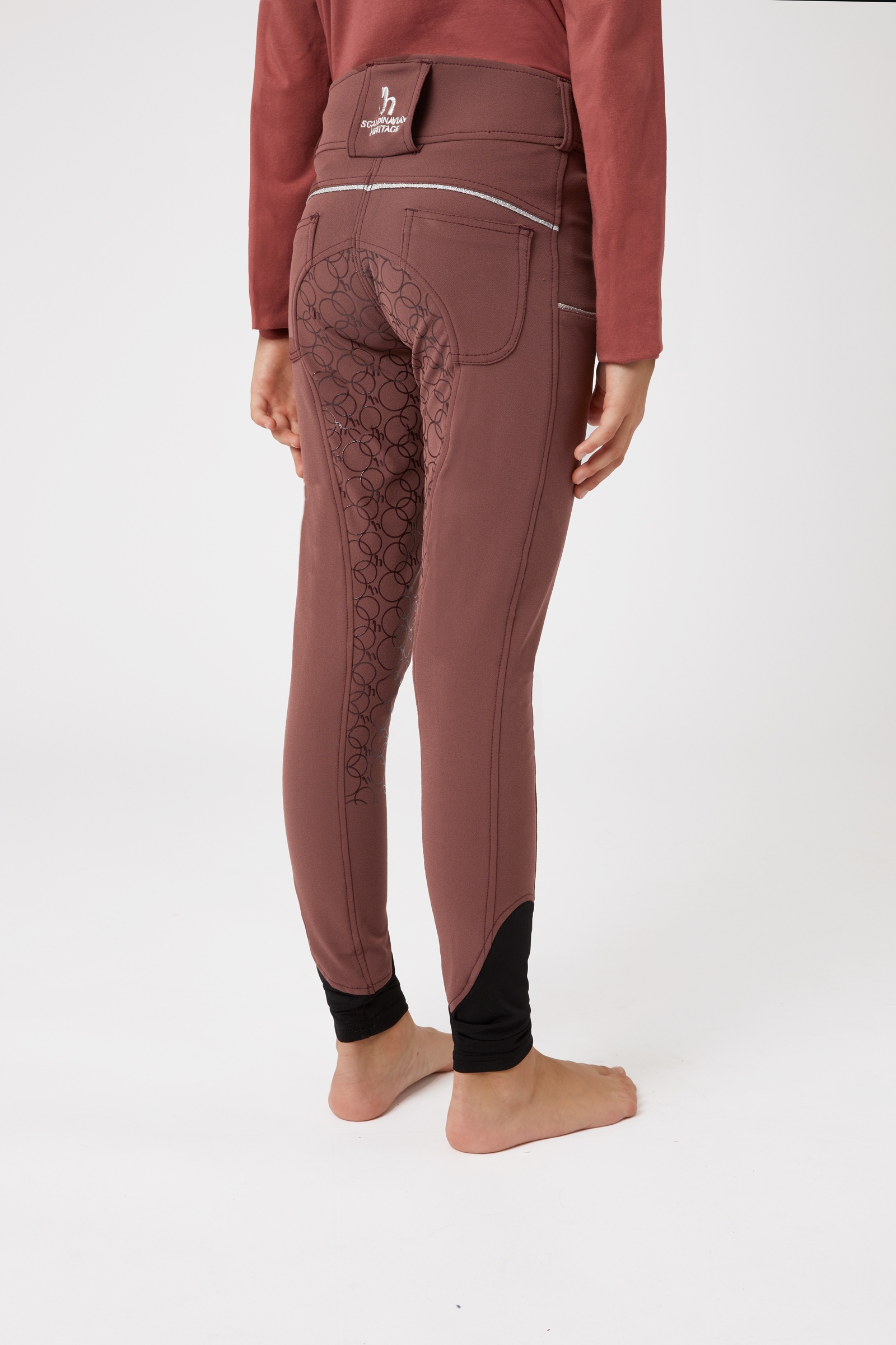 Horze Leighton Teens Silicone Full Grip Breeches with Phone Pocket