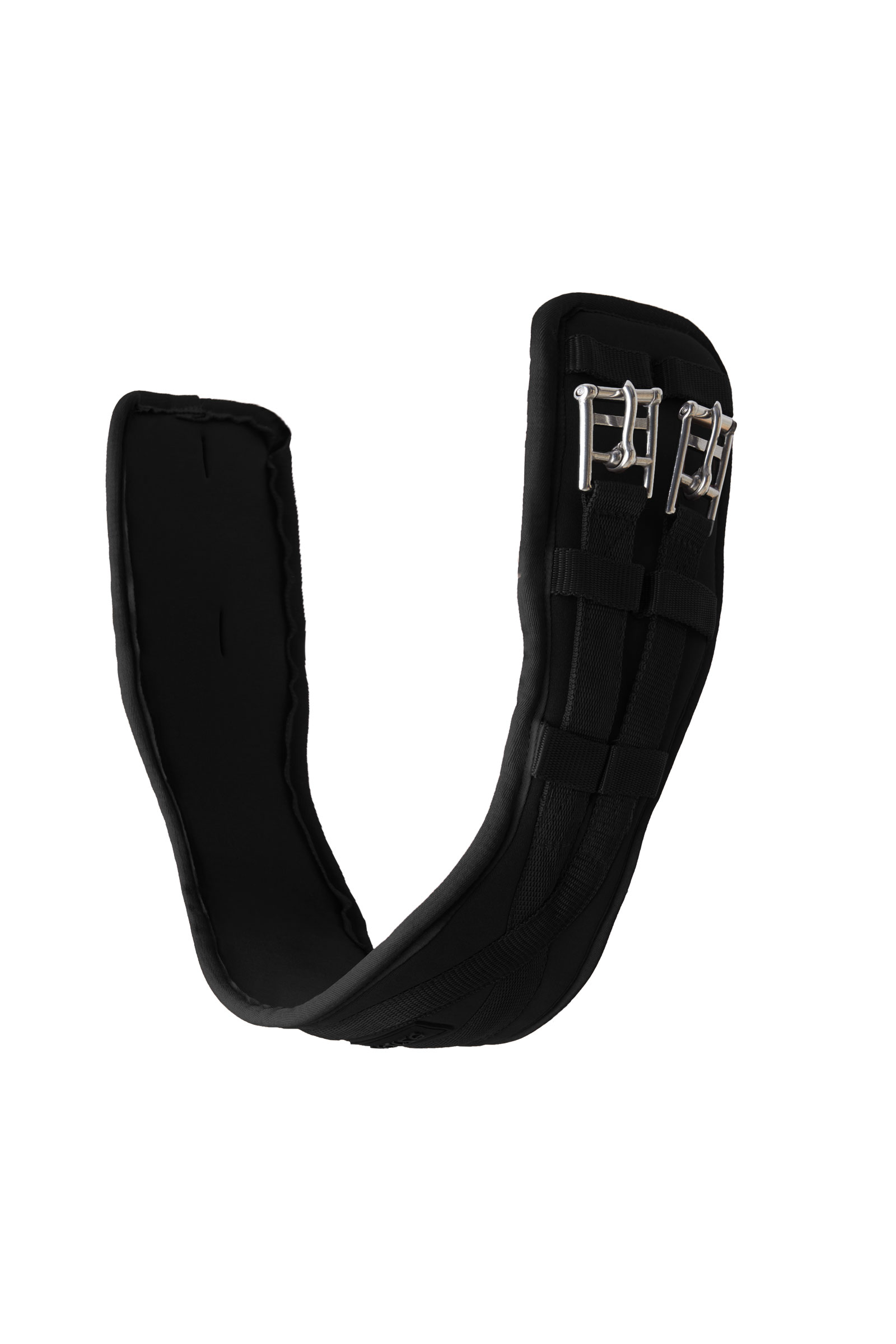Black Horze Samara Shaped Neoprene Dressage Girth with Elastic