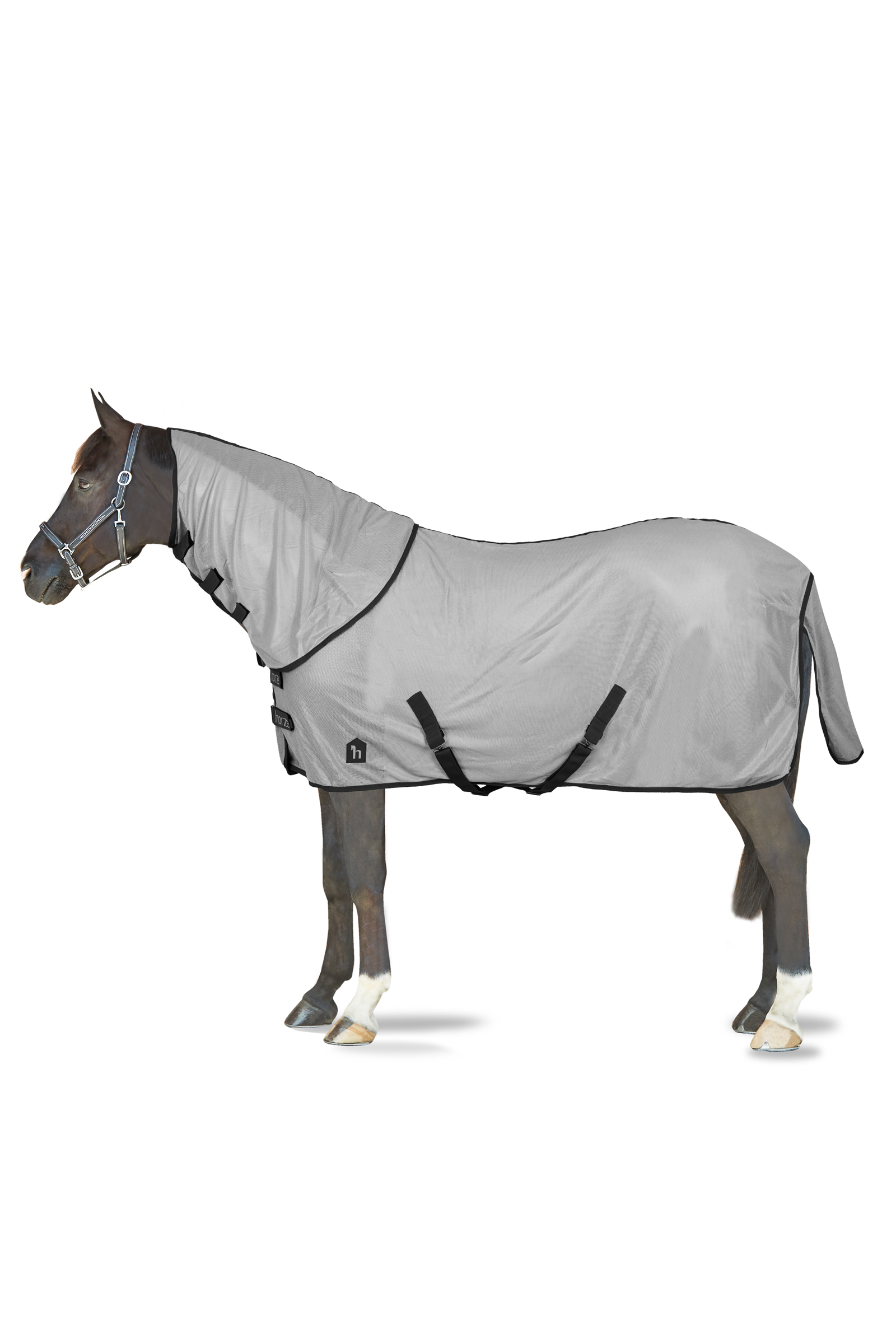 Titanium Grey Horze Paso Fino Fly Rug with Detachable Neck and UV Protection