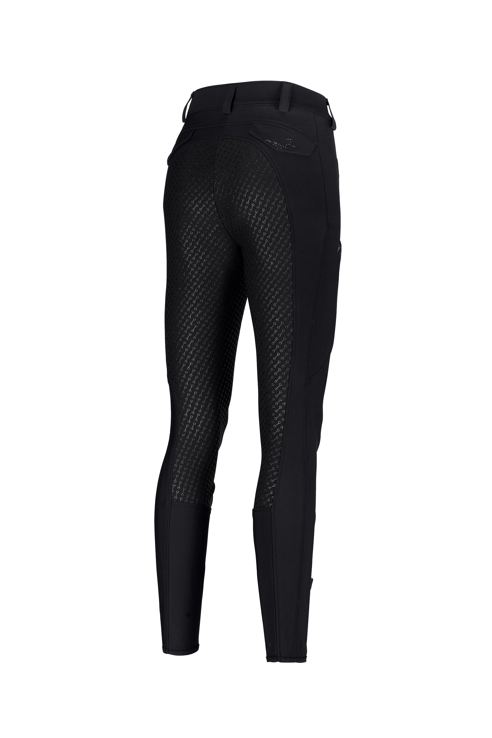 Black Pikeur Laure Midwaist Full Grip Breeches