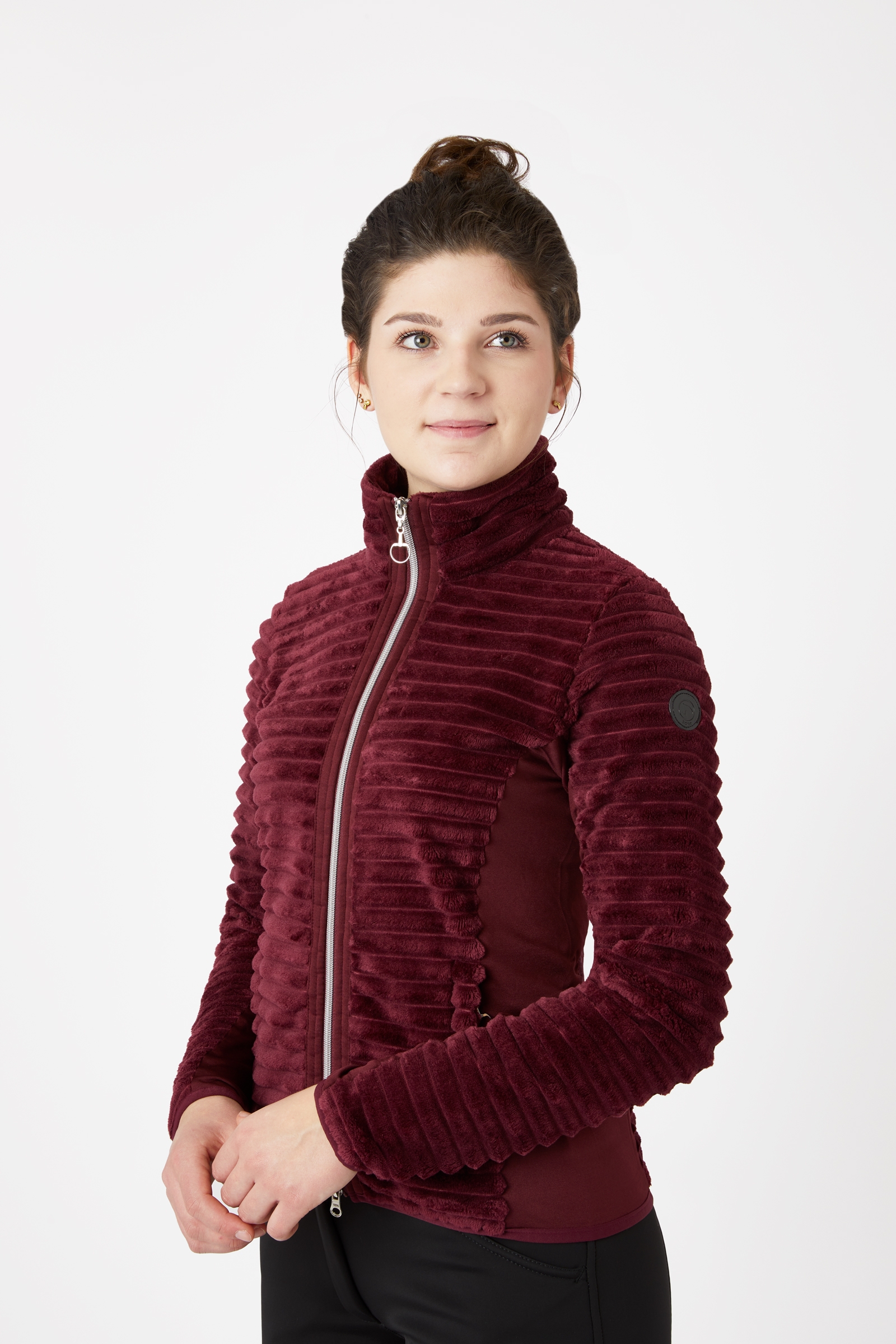 Horze Della Women's Striped Fleece Riding Riding Jacket