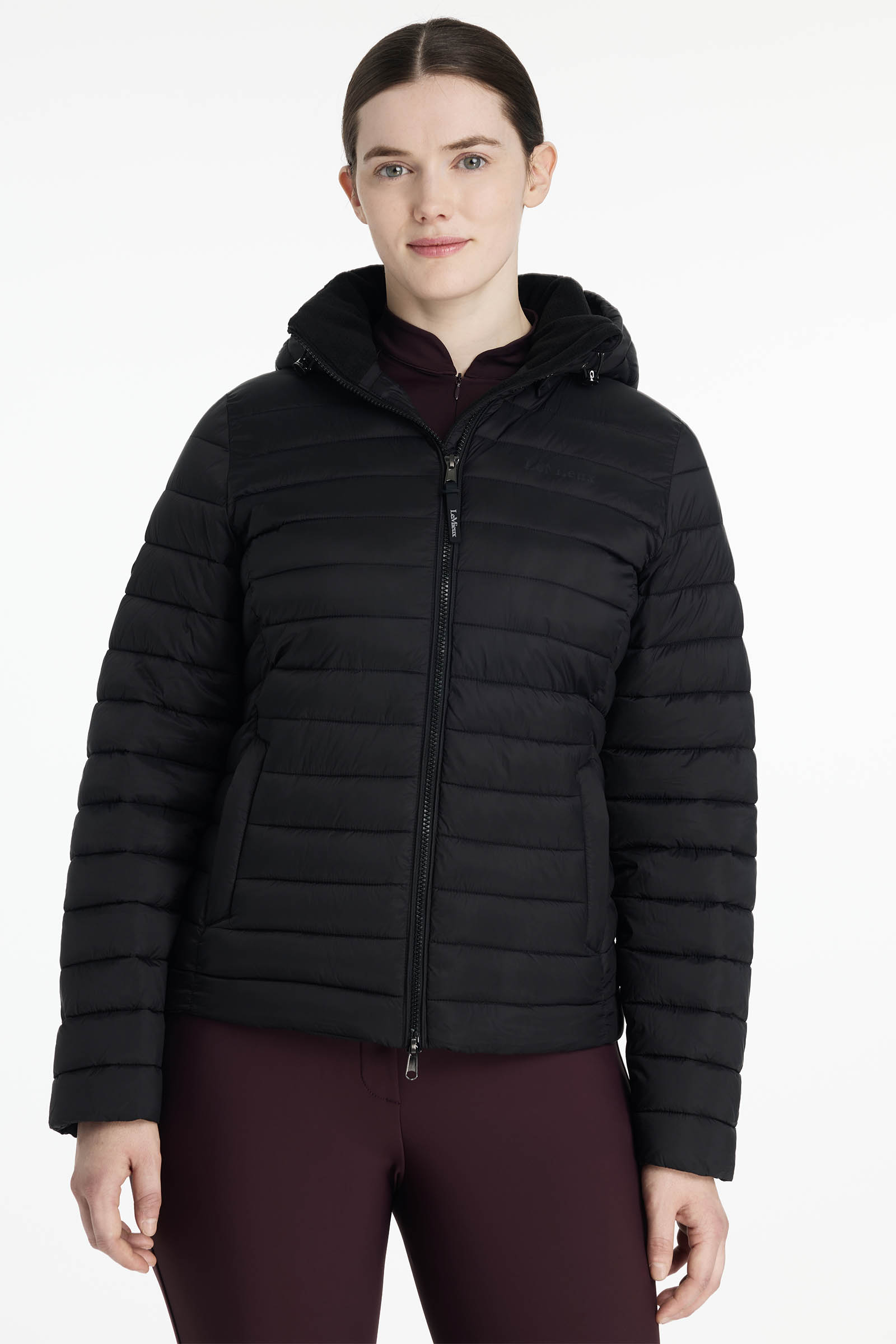 Black LeMieux Rose Women&acute;s Hooded Puffer Jacket