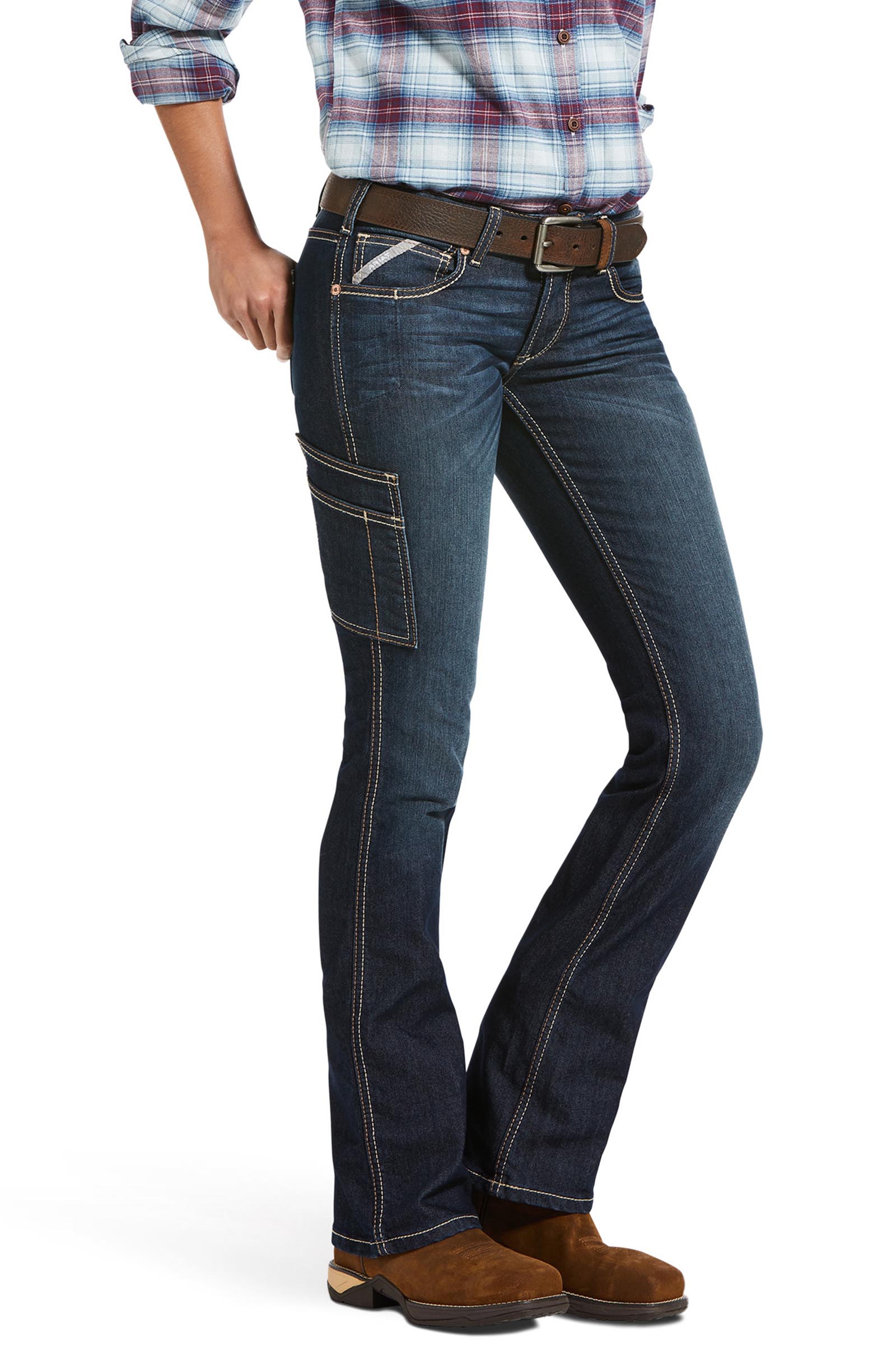 Ariat Rebar Mid Rise DuraStretch Riveter Women&acute;s Boot Cut Jean