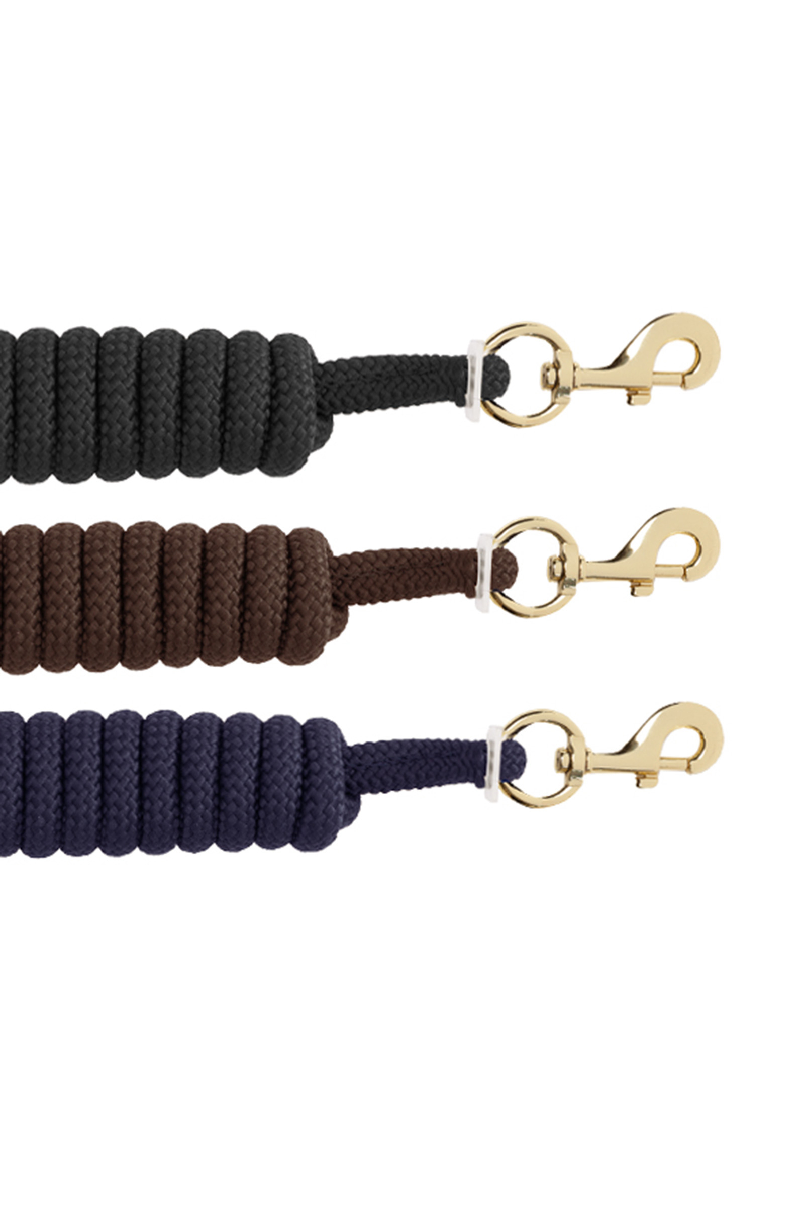 Brown Kavalkade Lead Rope with Brass Carabiner