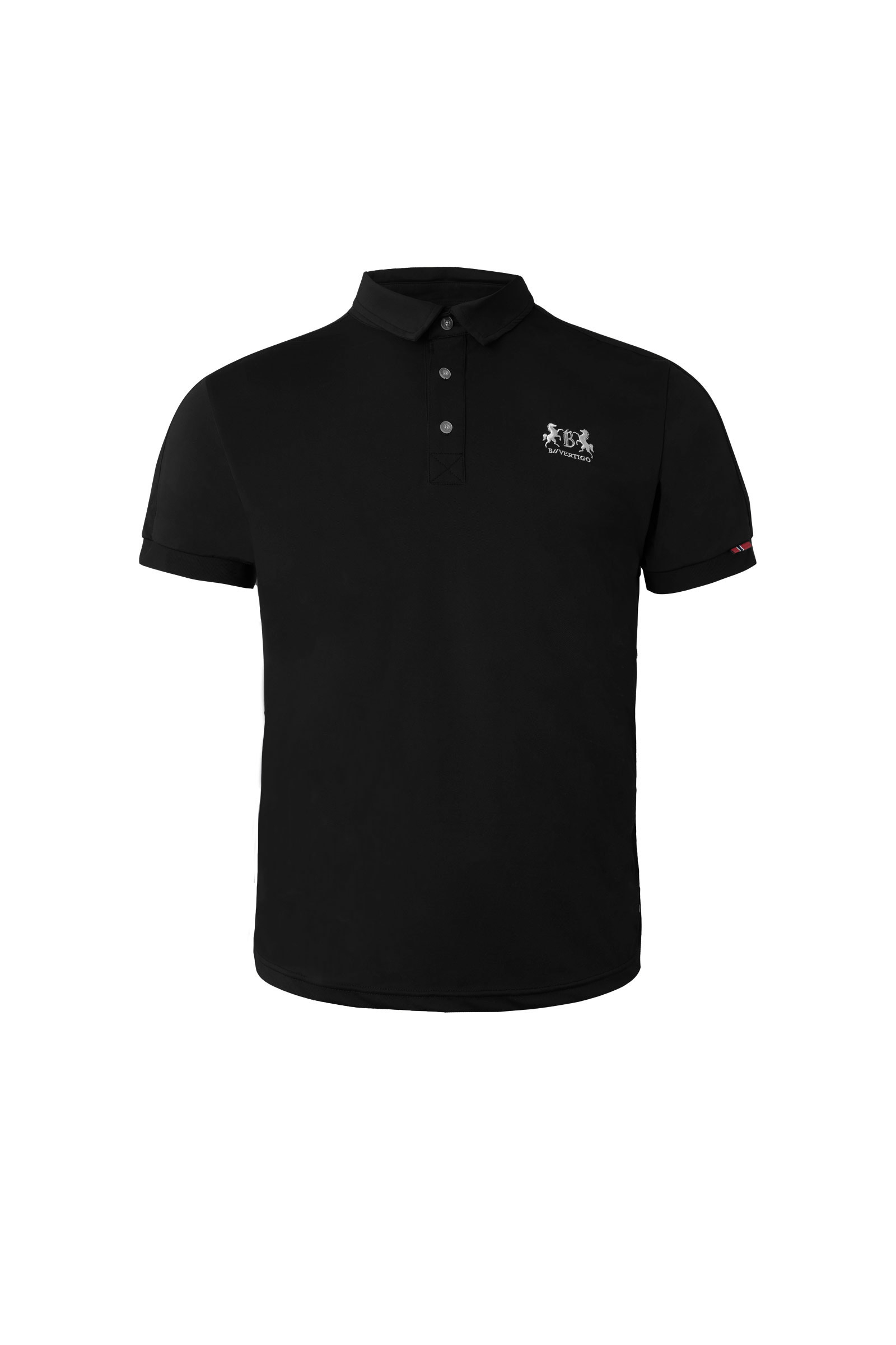 black B Vertigo Flynn Men's Functional Polo Shirt