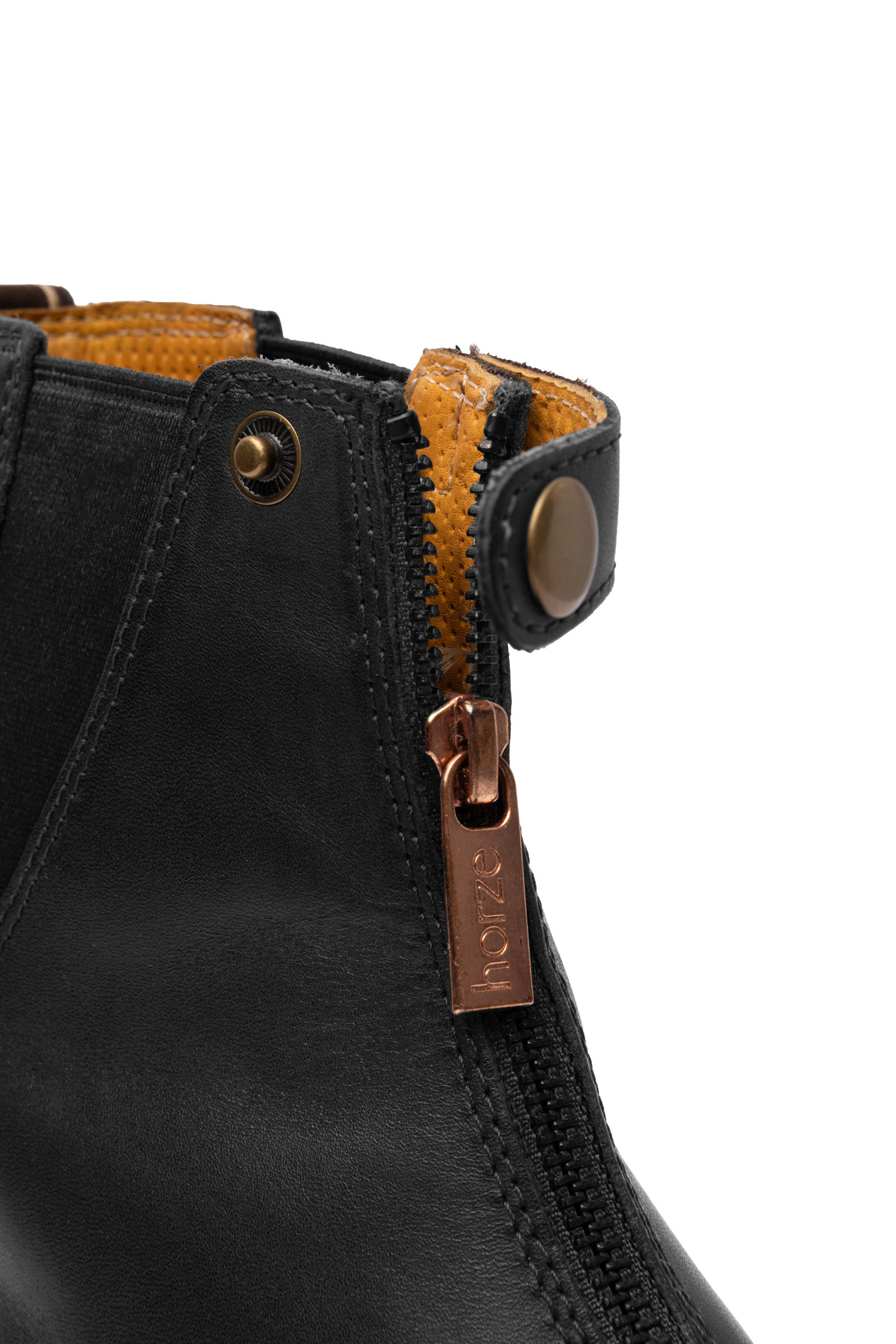 Horze Rose Leather Jodphur Boots with Front Zipper