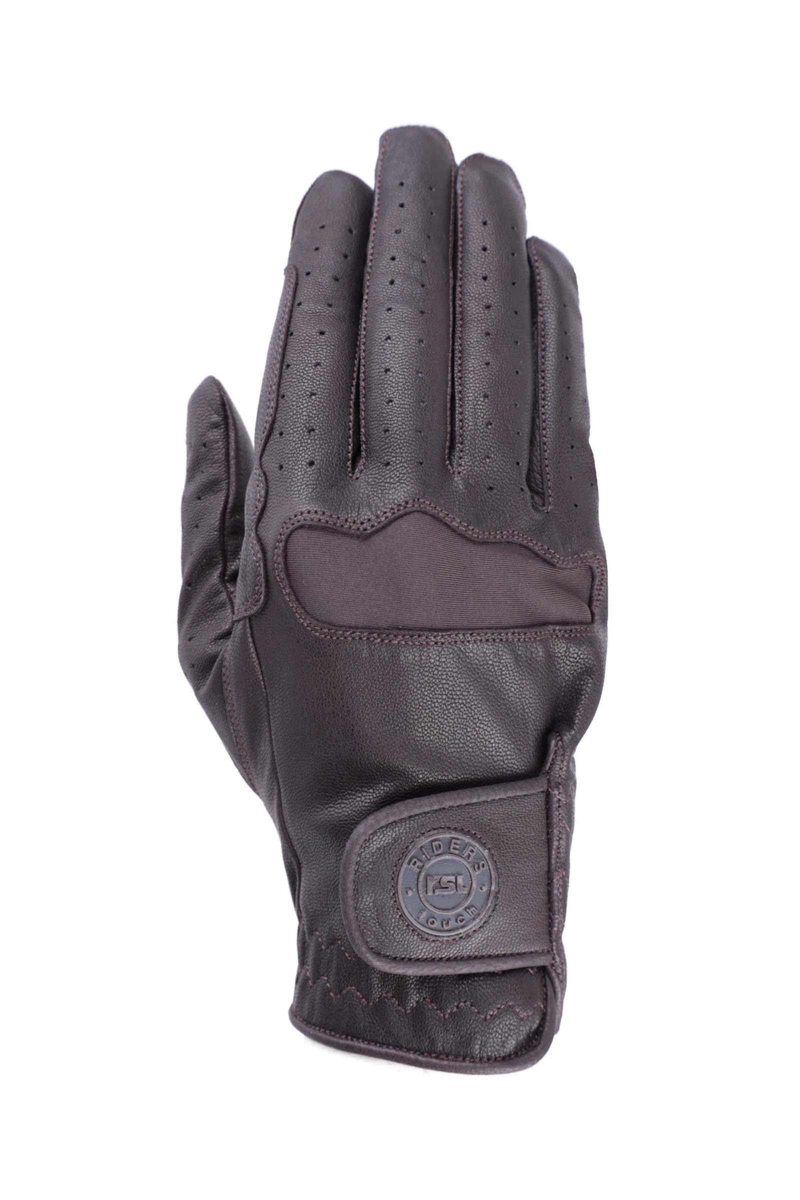 Brown RSL Chicago Goat Nappa Leather Riding Gloves