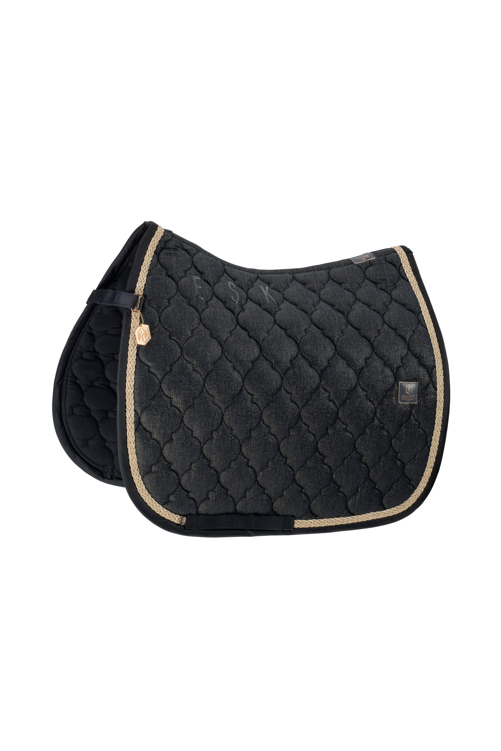 Black Eskadron Heritage AW24 Cotton Glitter Dressage Saddle Pad