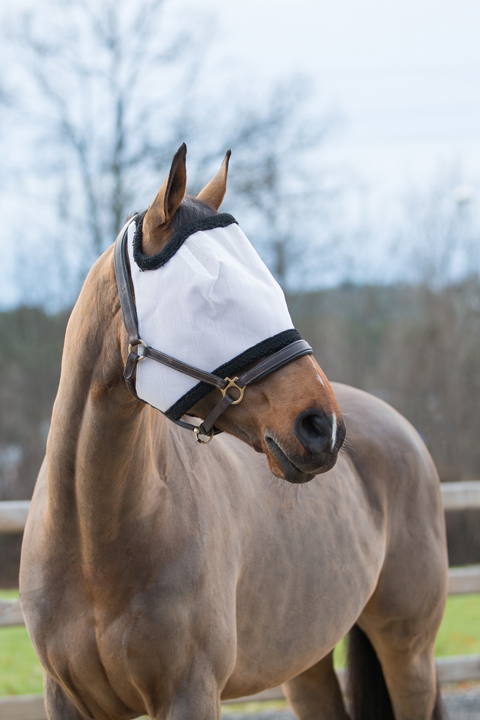 Horze Fly Mask With Mesh And Soft Pile