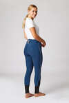 Women's High Waist Full Seat Breeches with Contrasting Piping