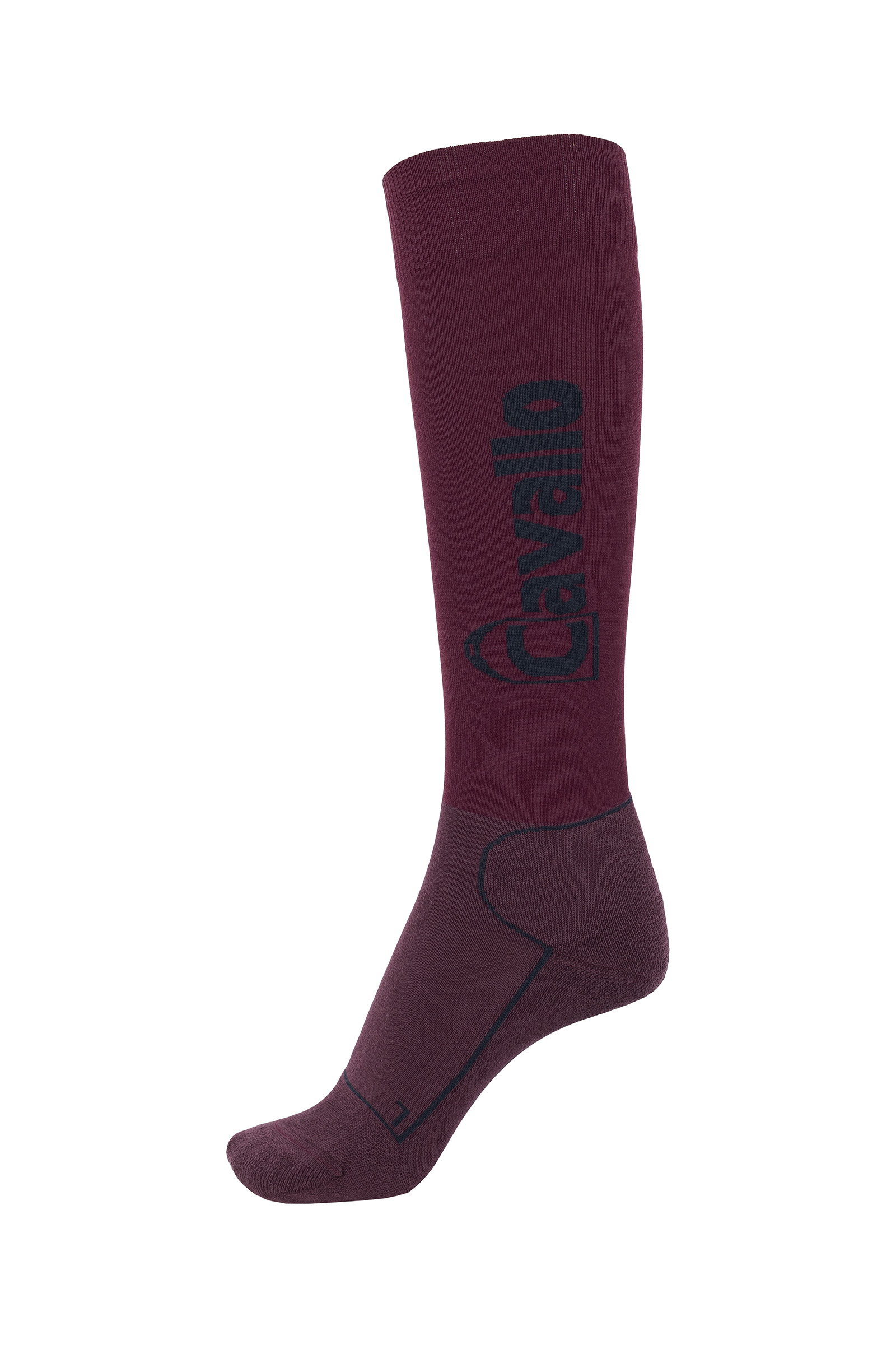 Port Wine Red/Navy Cavallo CavalSimo Riding Socks