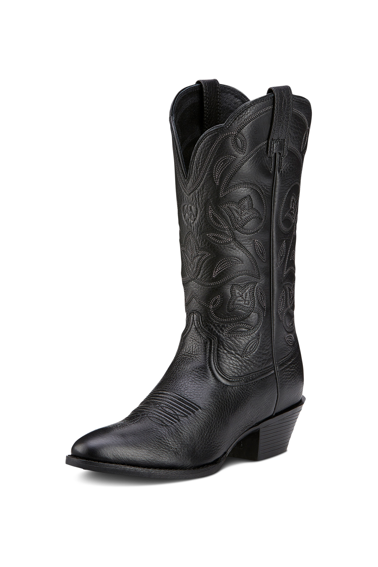 Black Deertan Ariat Heritage R Toe Women's Western Boots