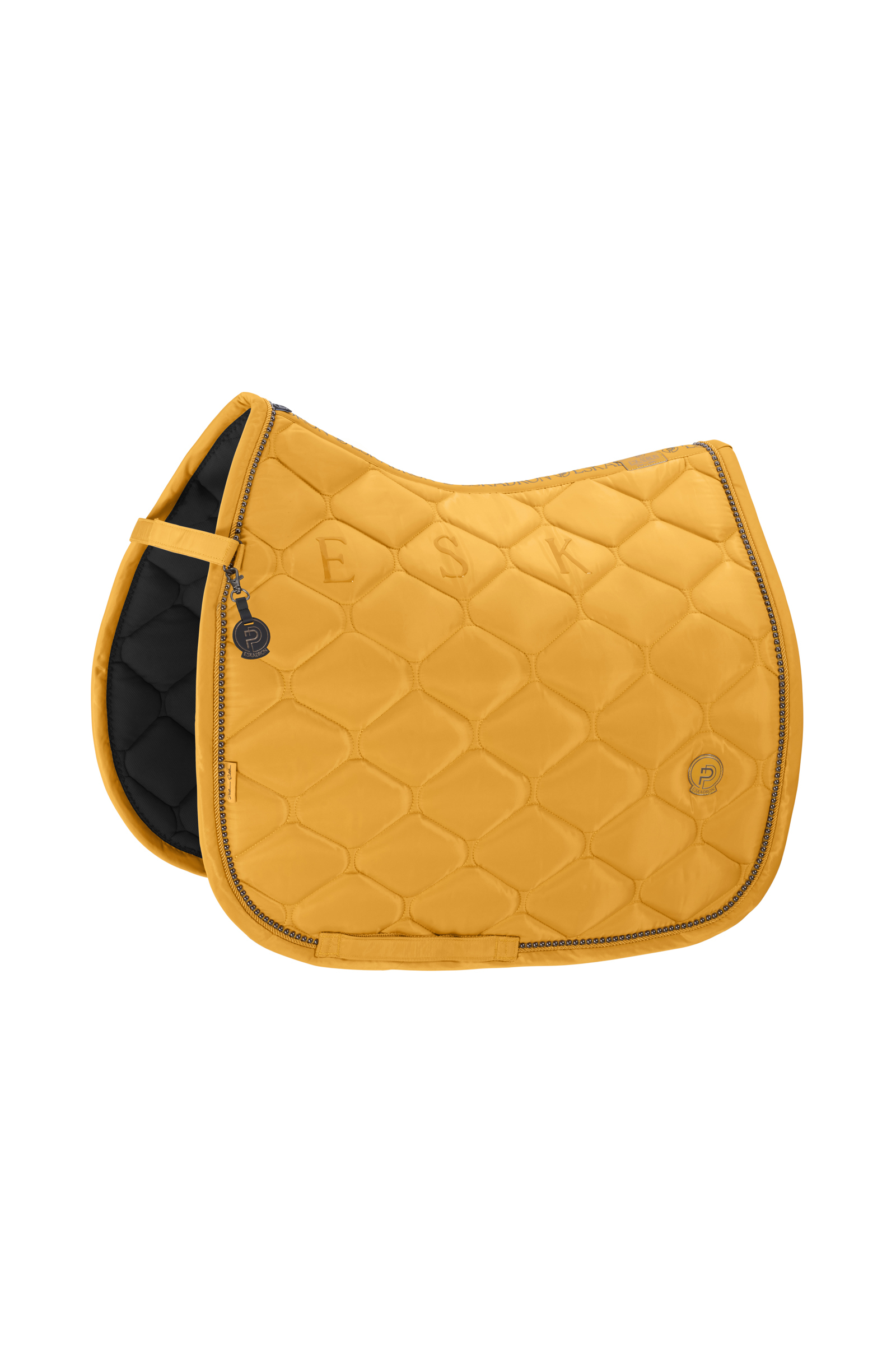 Golden Yellow Eskadron Platinum 25 Highgloss Pearls Dressage Saddle Pad