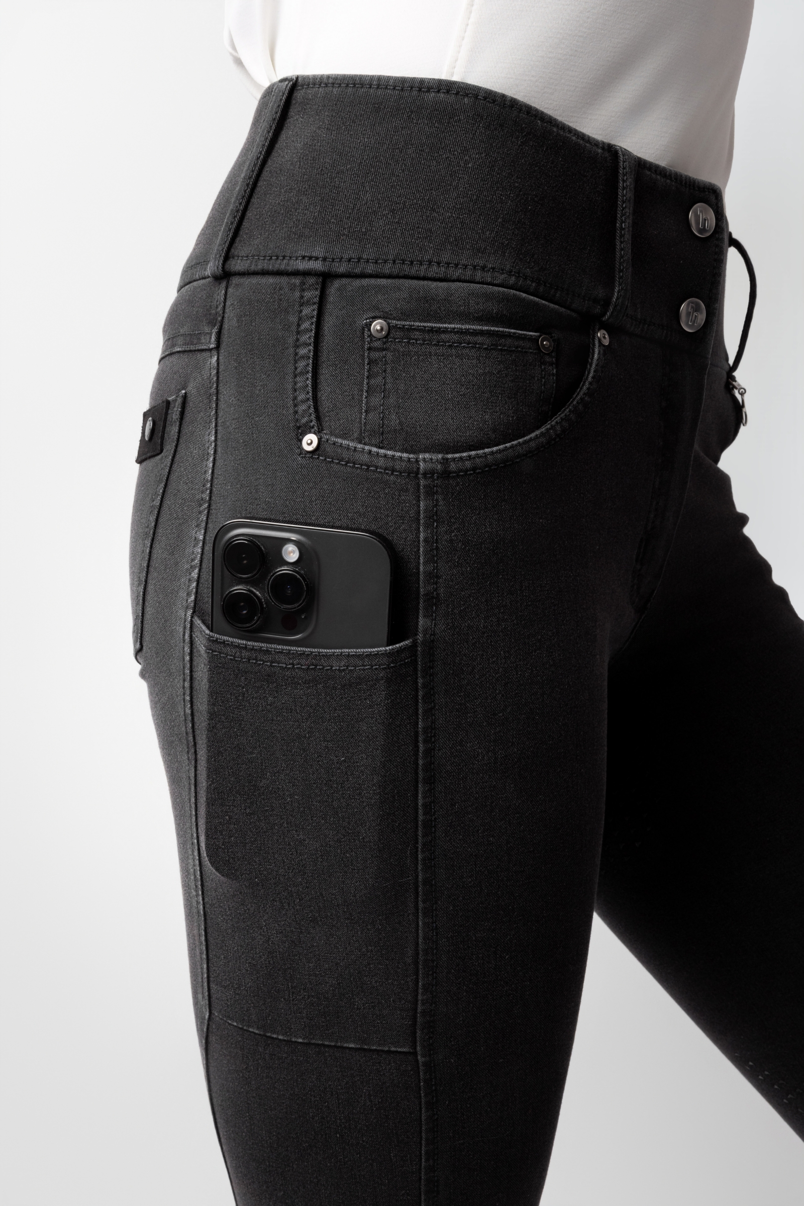 Horze Carolyn Women&acute;s Denim Full Grip Breeches