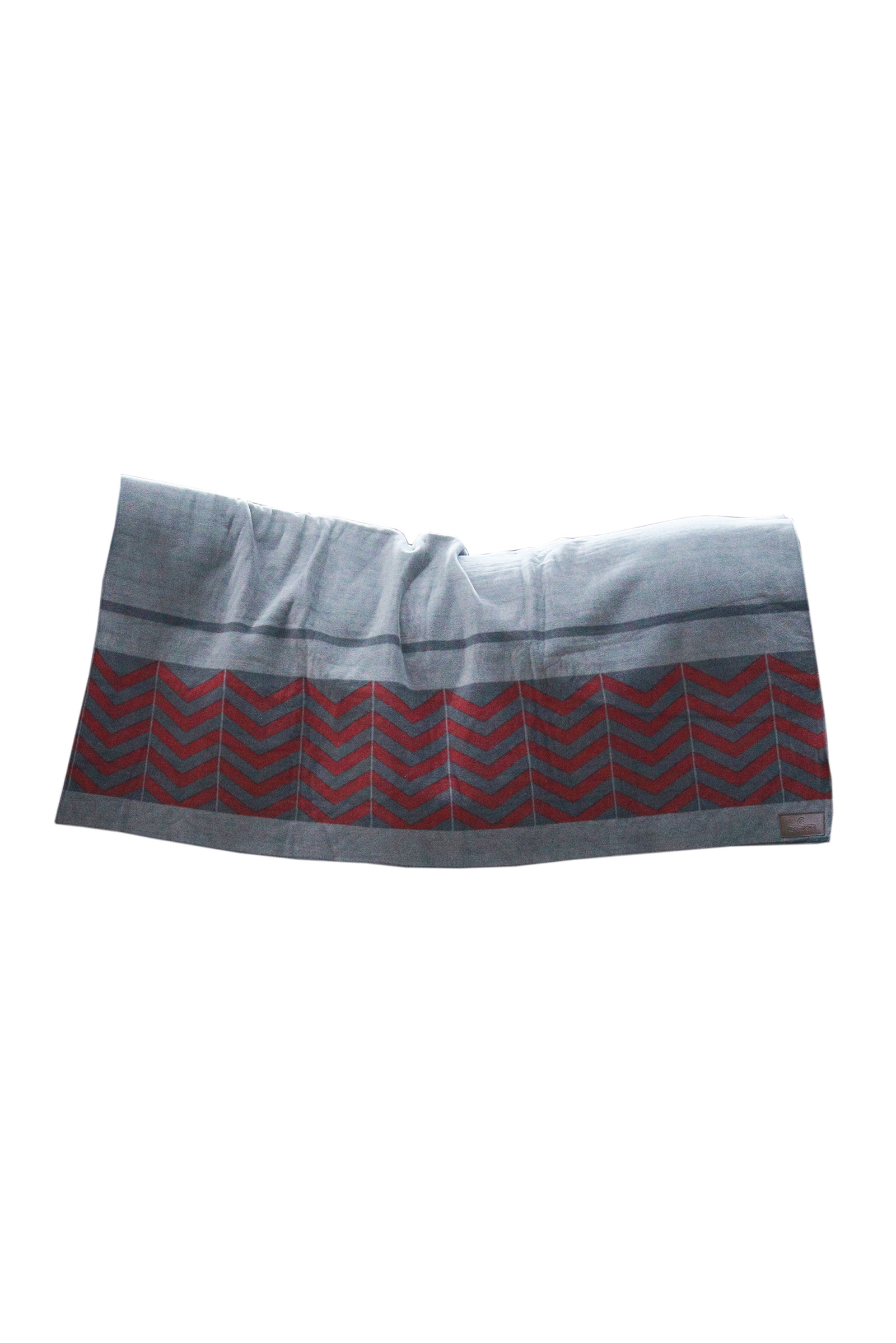 Grey/Dark Red Kentucky Horsewear Heavy Fleece Rug