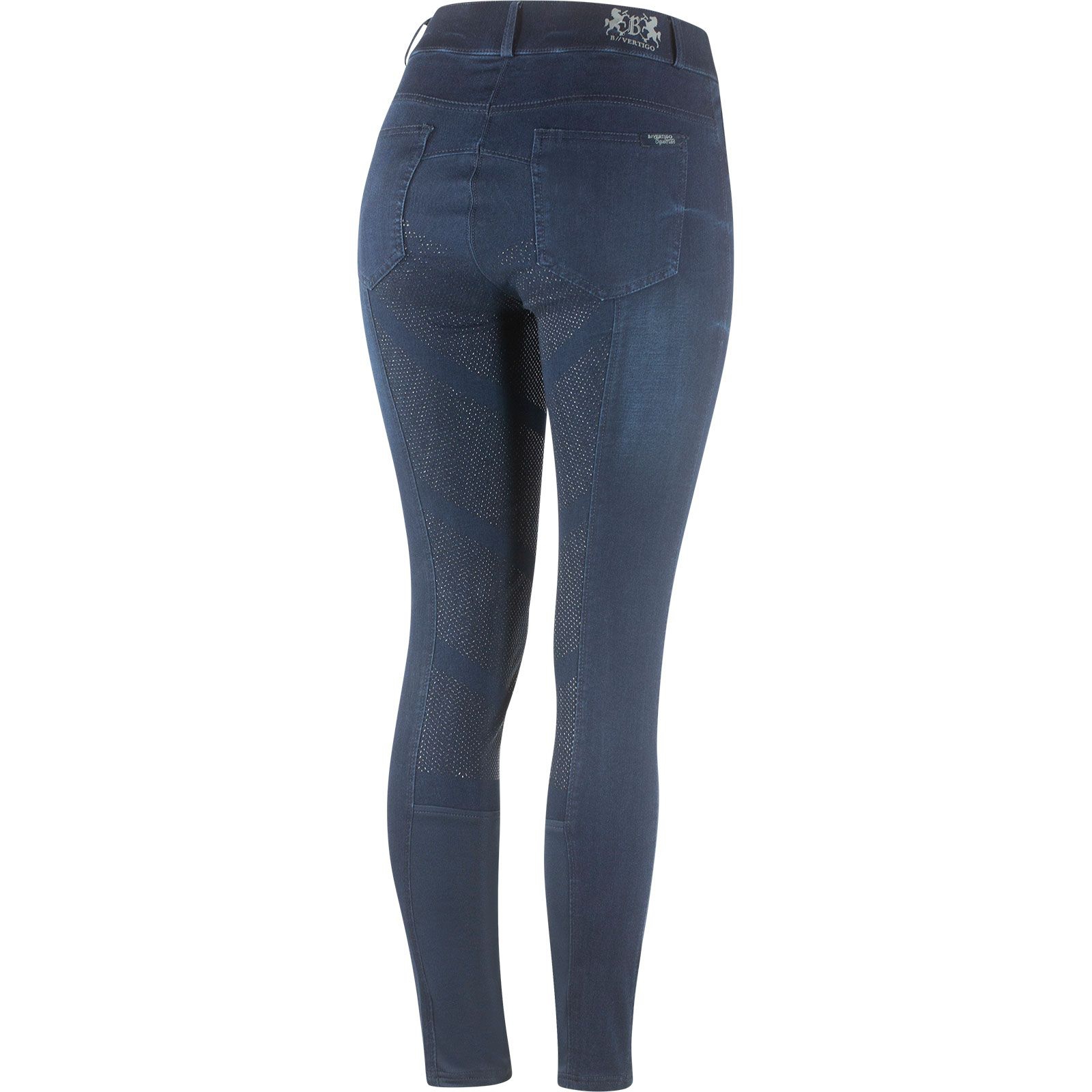 B Vertigo Elle Full Seat Breeches Denim with silicone grip for Woman