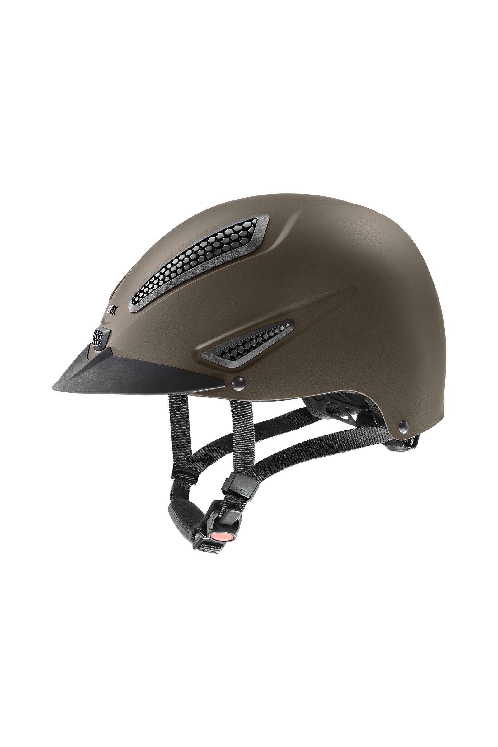 brown mat Uvex Perfexxion III Riding Helmet