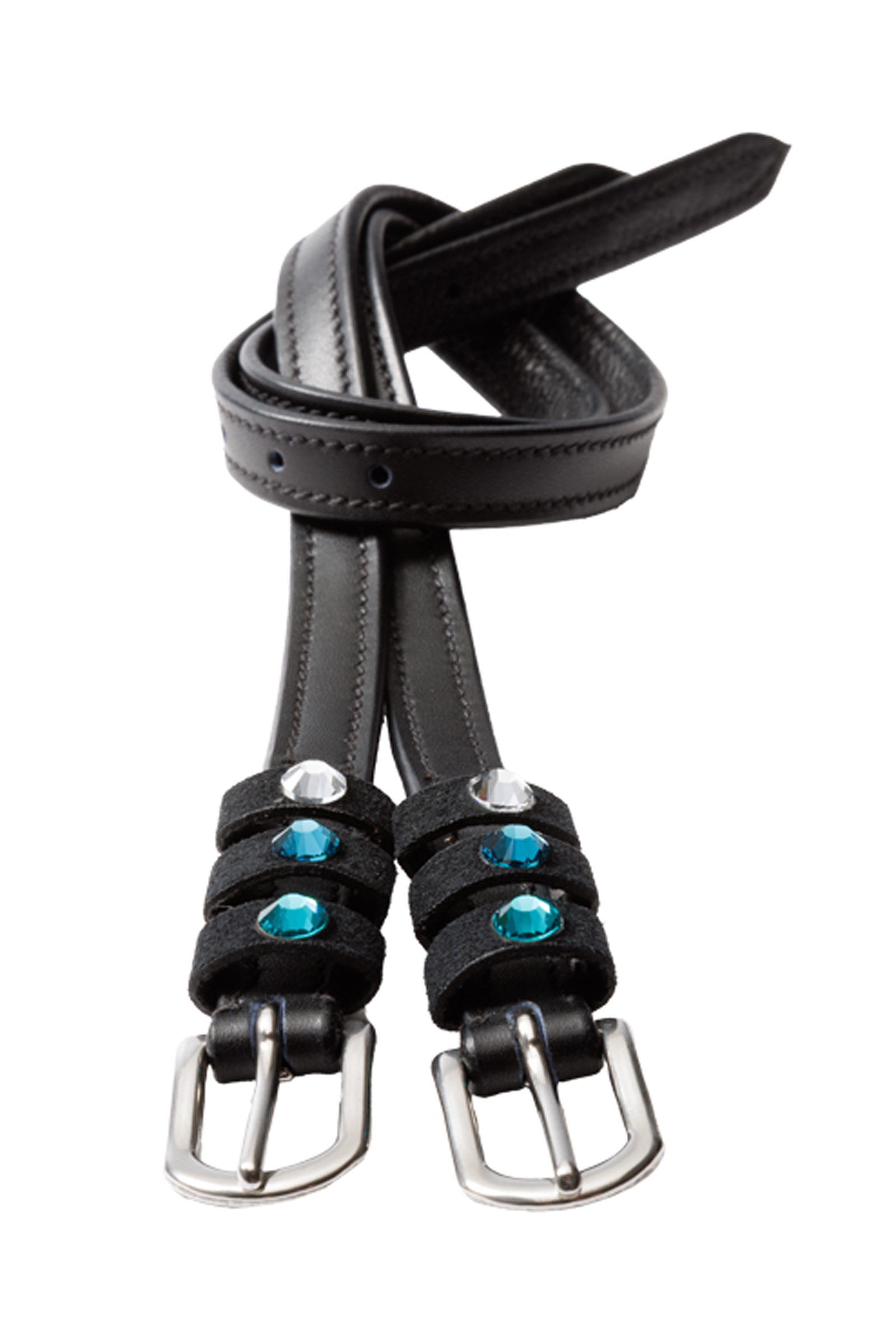 Black/Turquoise/White Kavalkade Seasons Dreams Spur Straps