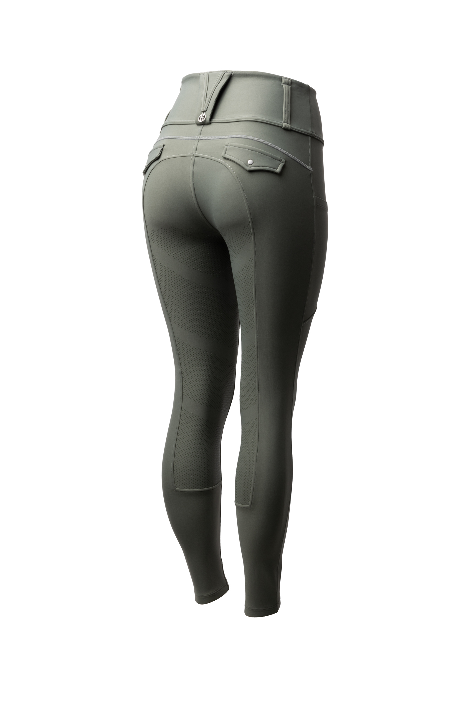 Mulled basil B Vertigo Chiara Women's Compression Hybrid Breeches With Full Grip