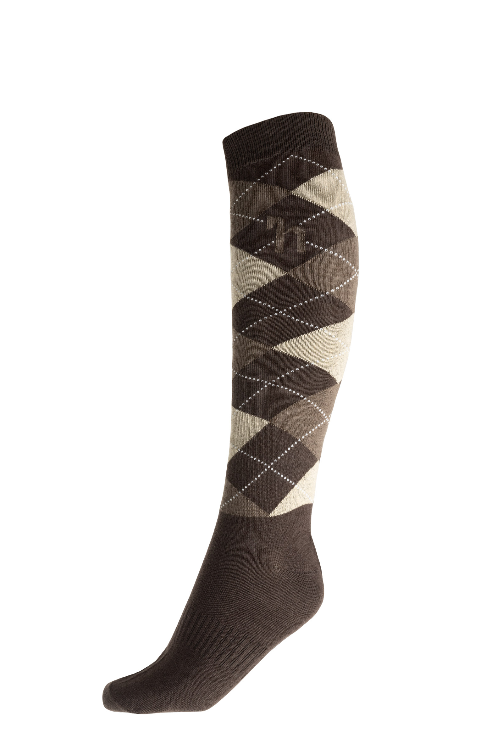 Dark Brown Horze Holly Argyle Socks