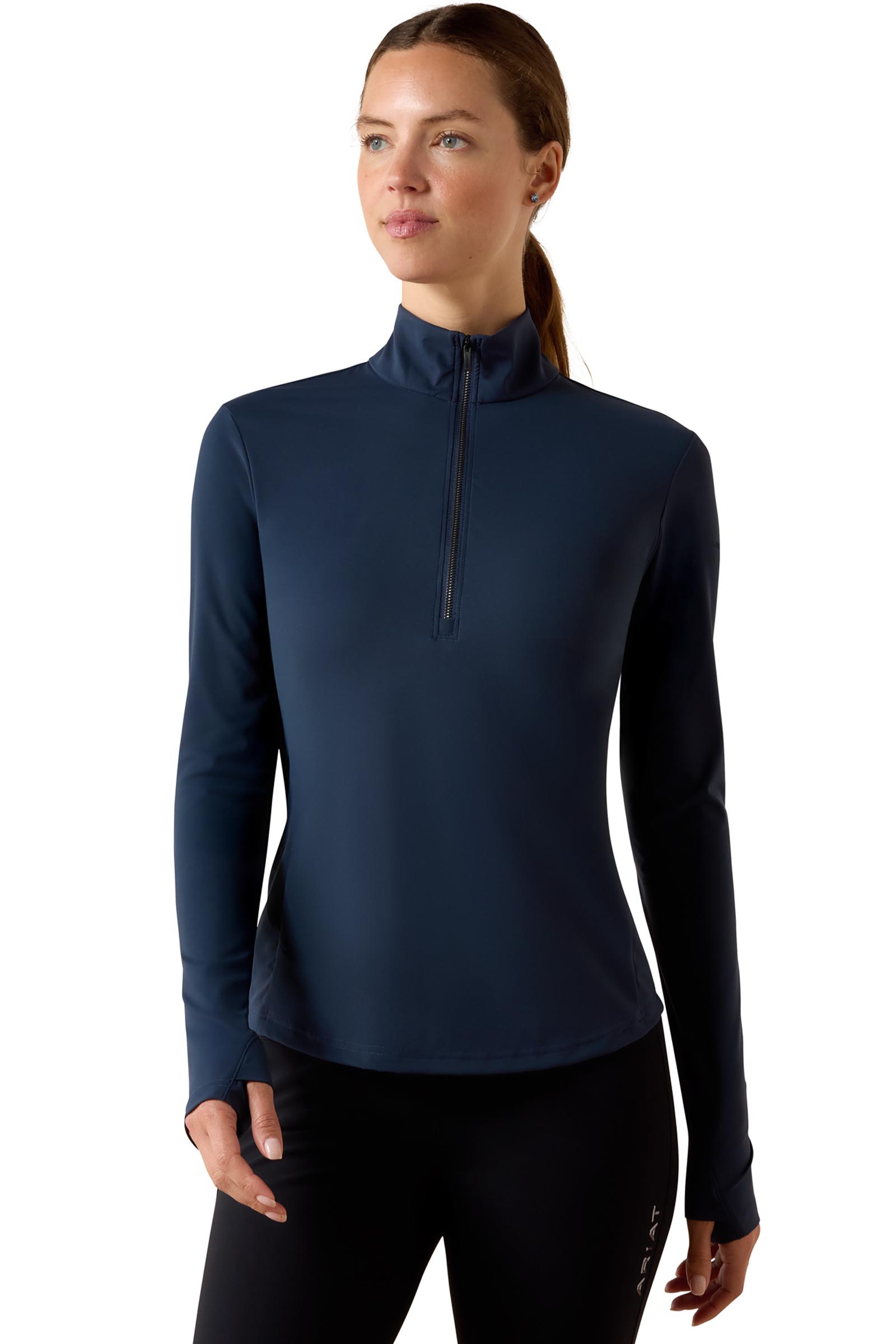 Navy Eclipse Ariat Women's SolVeil 1/2 Zip Baselayer