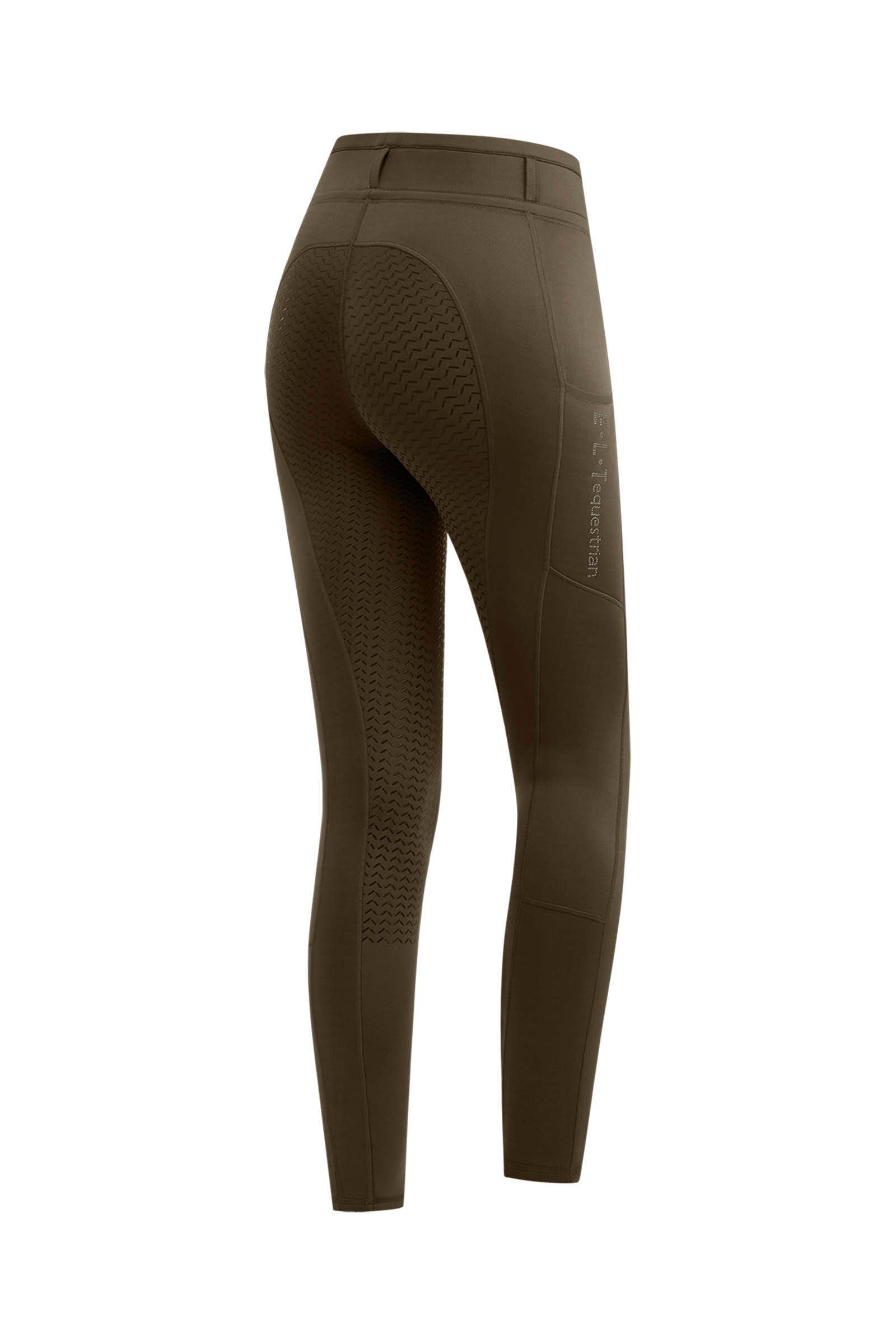 Green Brown ELT Ella Glam Women´s Riding Leggings With Full Seat
