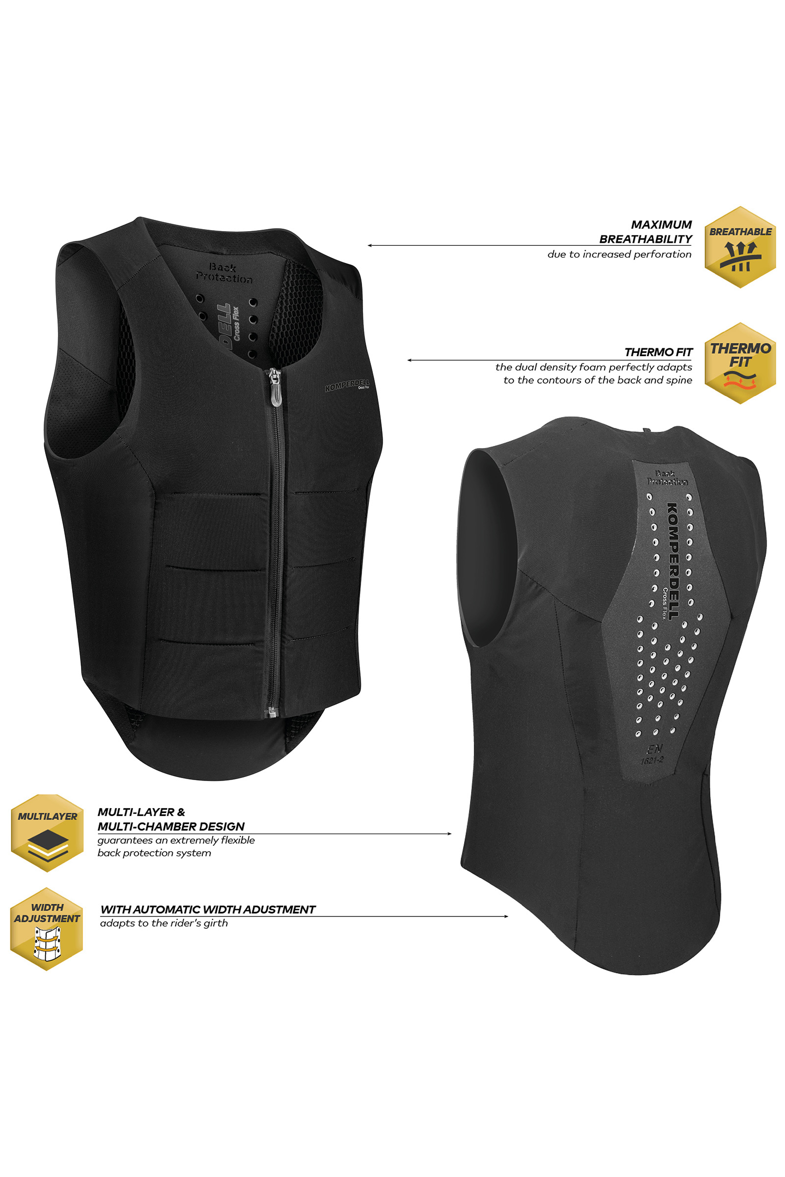 Komperdell Ballistic Flex Fit Regular Back Protector