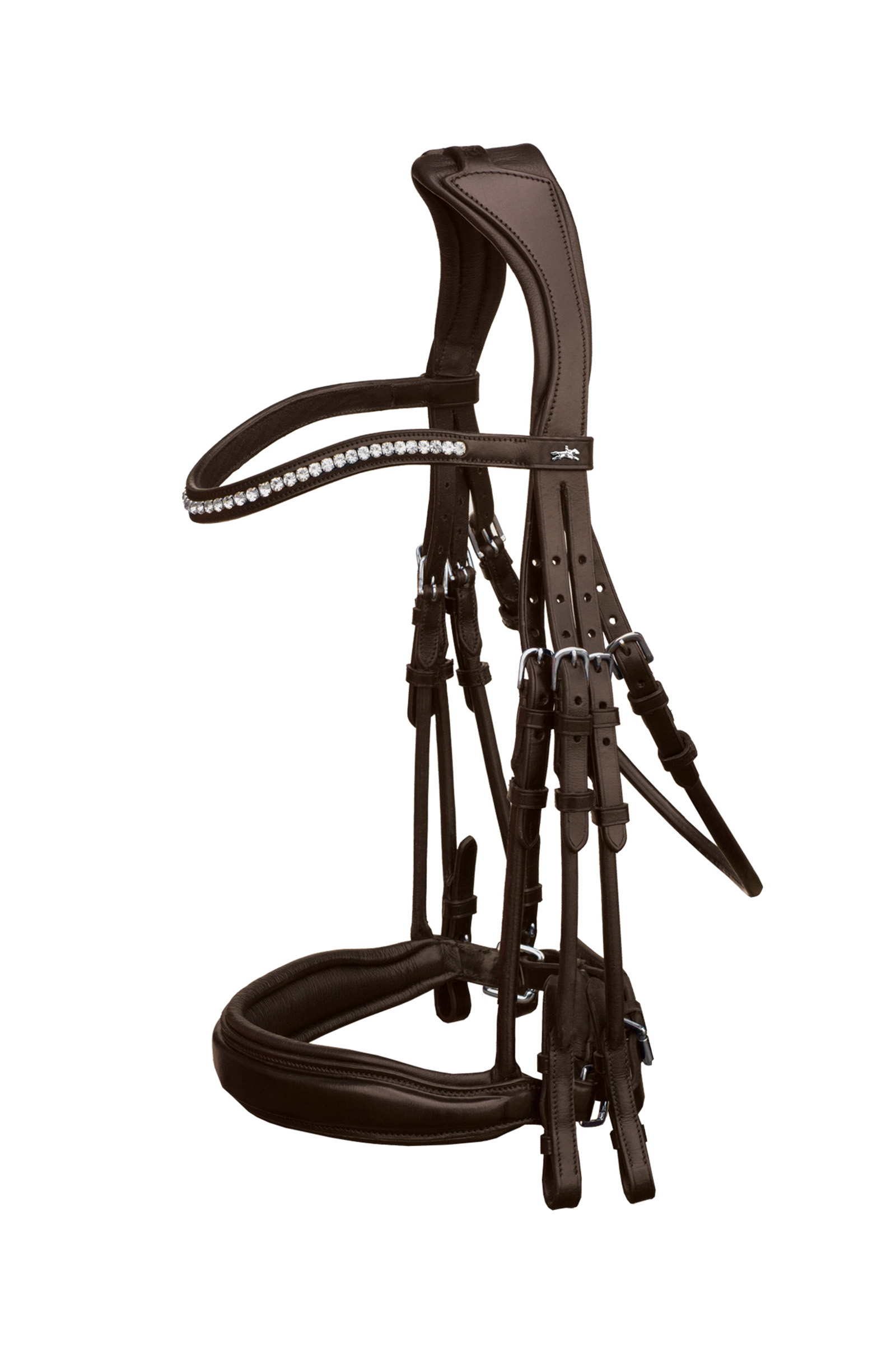 Dark Brown/Silver Schockemöhle Sports Venice Double Bridle